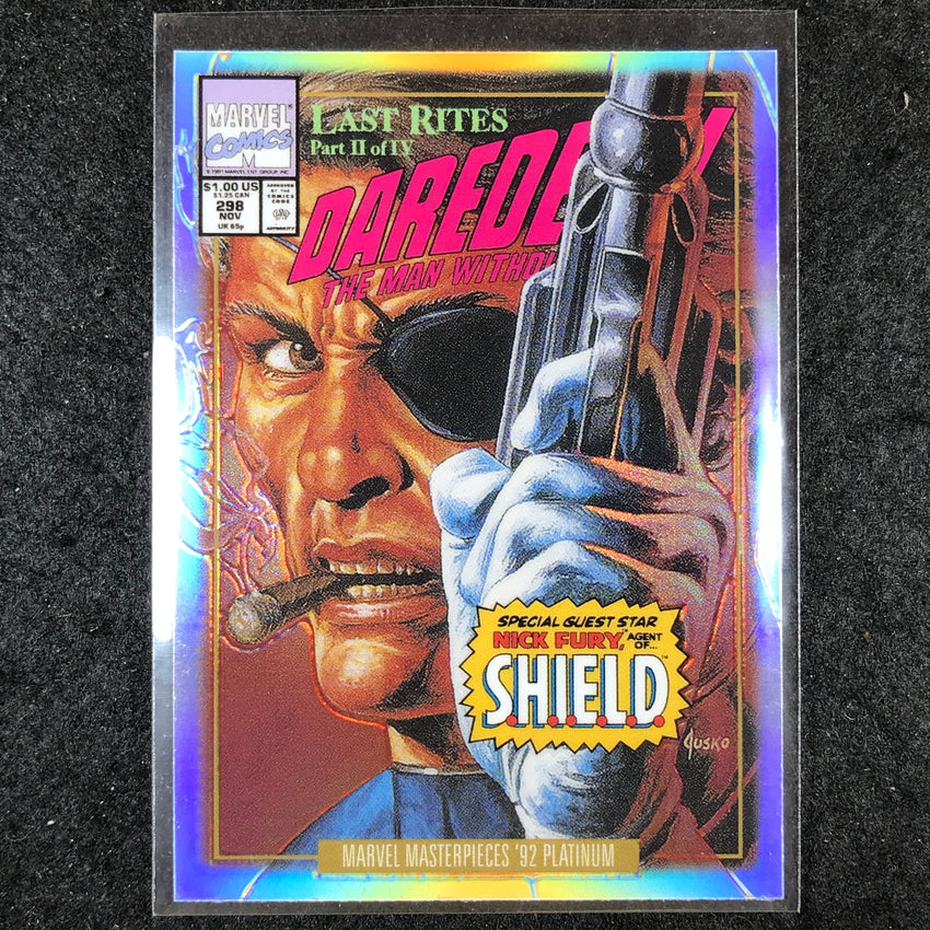 2024 Marvel Masterpieces '92 Platinum NICK FURY Variant Cover Rainbow #64