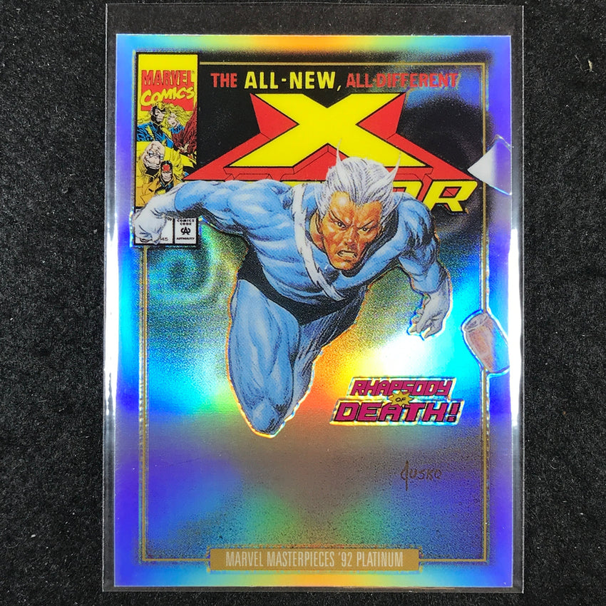 2024 Marvel Masterpieces '92 Platinum QUICKSILVER Variant Cover Rainbow #71