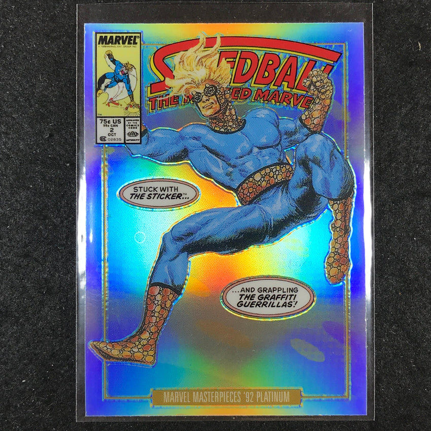 2024 Marvel Masterpieces '92 Platinum SPEEDBALL Variant Cover Rainbow #88
