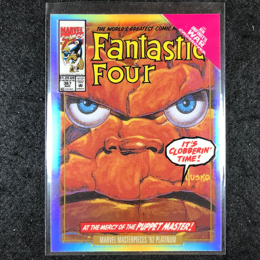 2024 Marvel Masterpieces '92 Platinum THING Variant Cover Rainbow #91