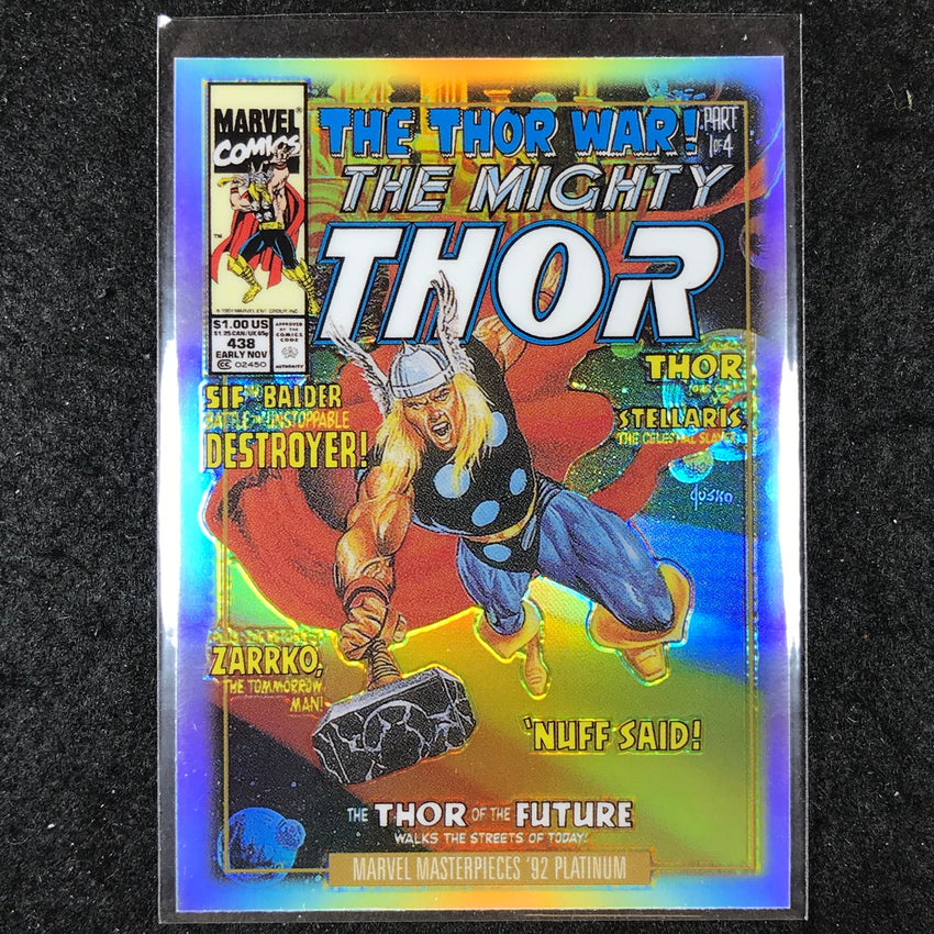 2024 Marvel Masterpieces '92 Platinum THOR Variant Cover Rainbow #92