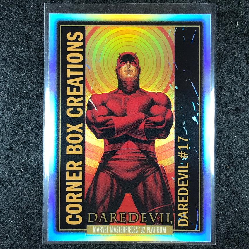 2024 Marvel Masterpieces '92 Platinum DAREDEVIL Corner Box Creations Rainbow #5