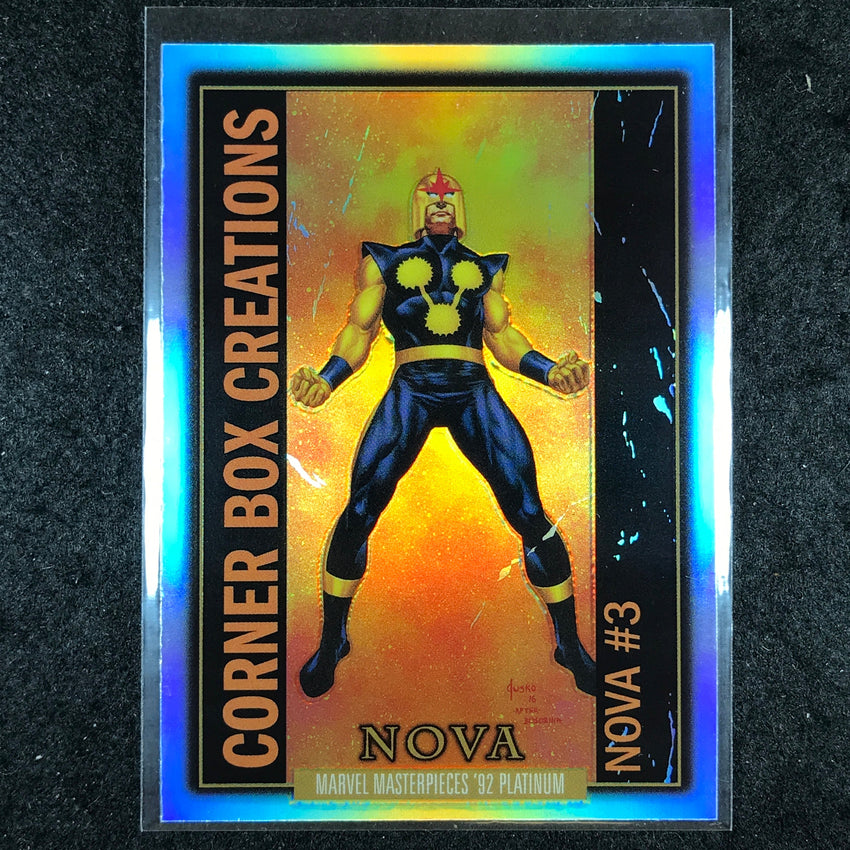 2024 Marvel Masterpieces '92 Platinum NOVA Corner Box Creations Rainbow #6