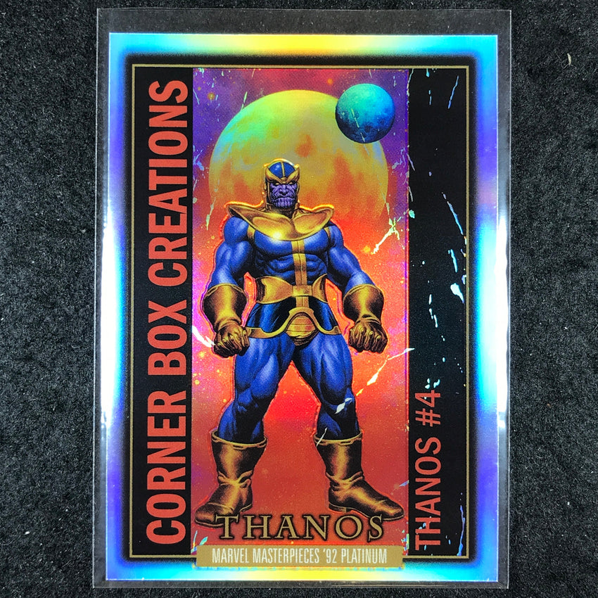 2024 Marvel Masterpieces '92 Platinum THANOS Corner Box Creations Rainbow #11