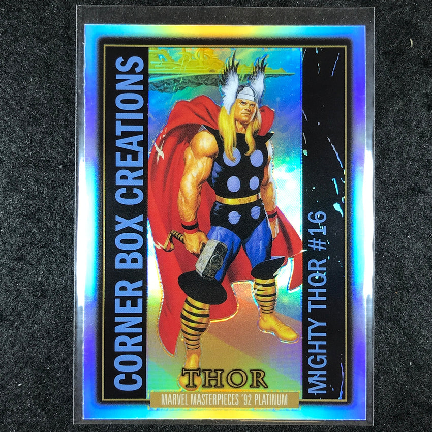 2024 Marvel Masterpieces '92 Platinum THOR Corner Box Creations Rainbow #14