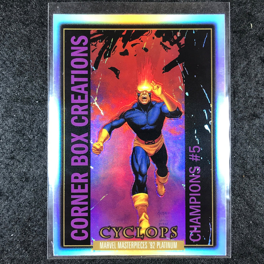 2024 Marvel Masterpieces '92 Platinum CYCLOPS Corner Box Creations Rainbow #17