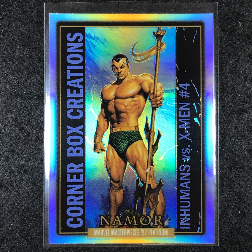 2024 Marvel Masterpieces '92 Platinum NAMOR Corner Box Creations Rainbow #19