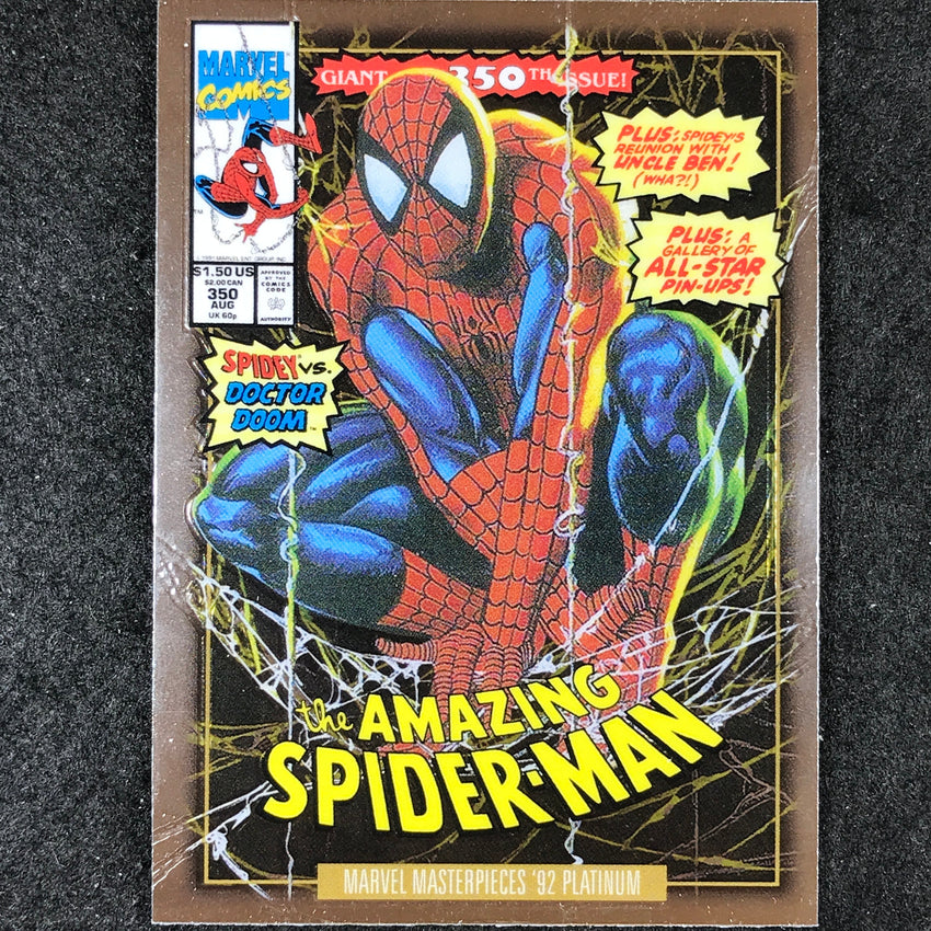 2024 Marvel Masterpieces '92 Platinum SPIDER-MAN Variant Cover Base #87