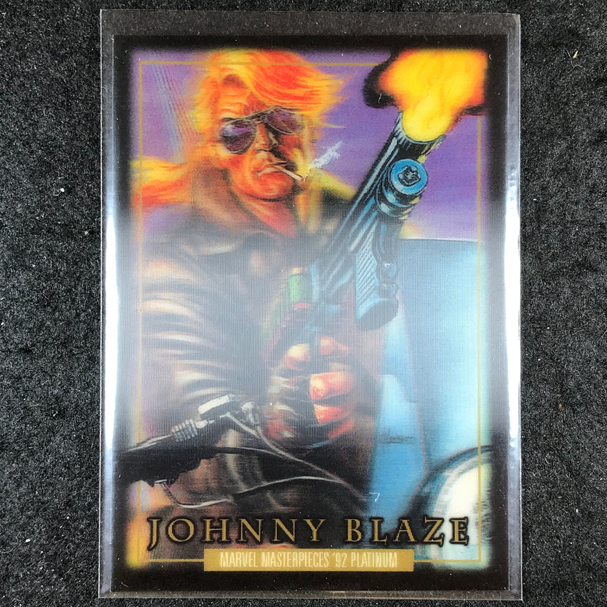 2024 Marvel Masterpieces '92 Platinum JOHNNY BLAZE Base Lenticular #2