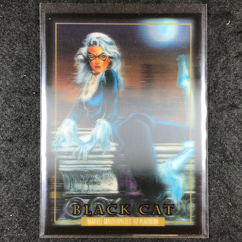 2024 Marvel Masterpieces '92 Platinum BLACK CAT Base Lenticular #5