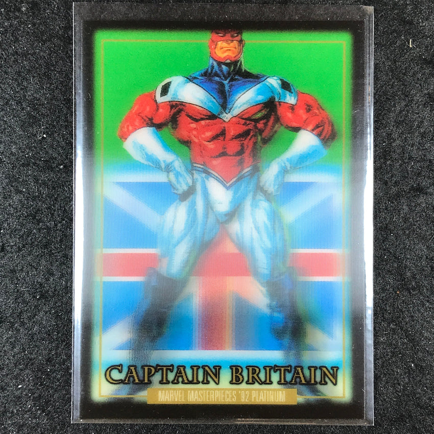 2024 Marvel Masterpieces '92 Platinum CAPTAIN BRITAIN Base Lenticular #15