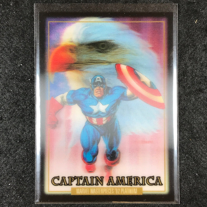 2024 Marvel Masterpieces '92 Platinum CAPTAIN AMERICA Base Lenticular #16