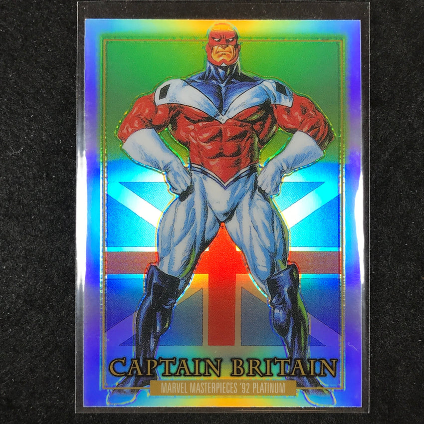 2024 Marvel Masterpieces '92 Platinum CAPTAIN BRITAIN Base Rainbow #15