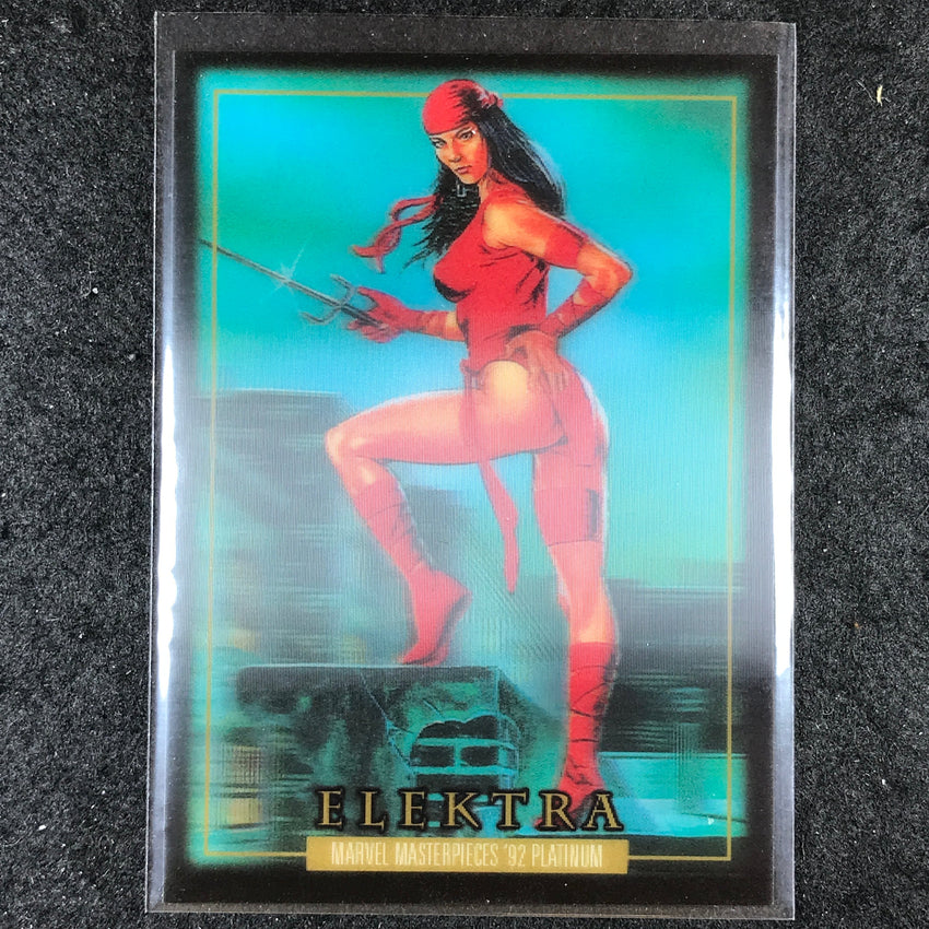 2024 Marvel Masterpieces '92 Platinum ELEKTRA Base Lenticular #22