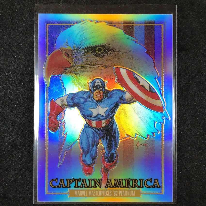 2024 Marvel Masterpieces '92 Platinum CAPTAIN AMERICA Base Rainbow #16