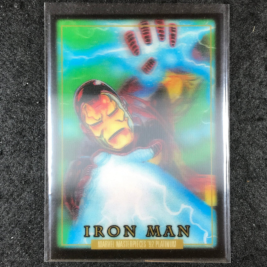2024 Marvel Masterpieces '92 Platinum IRON MAN Base Lenticular #38