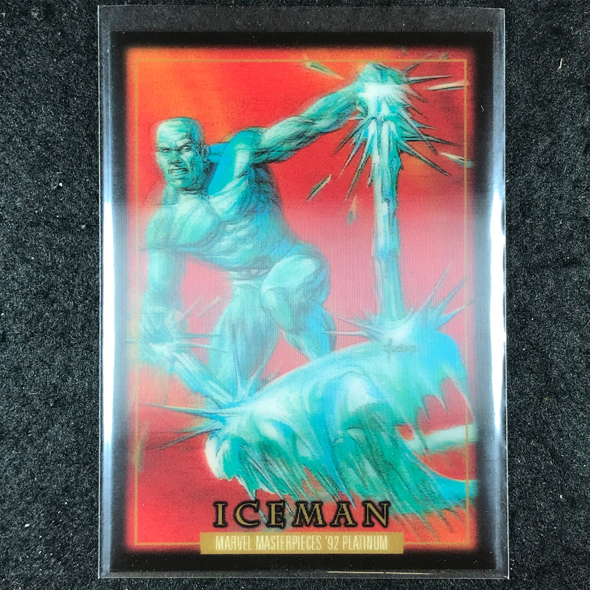 2024 Marvel Masterpieces '92 Platinum ICEMAN Base Lenticular #40