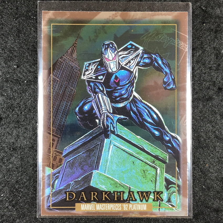 2024 Marvel Masterpieces '92 Platinum DARKHAWK Base Holofoil #11
