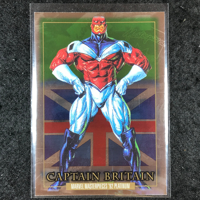 2024 Marvel Masterpieces '92 Platinum CAPTAIN BRITAIN Base Holofoil #15