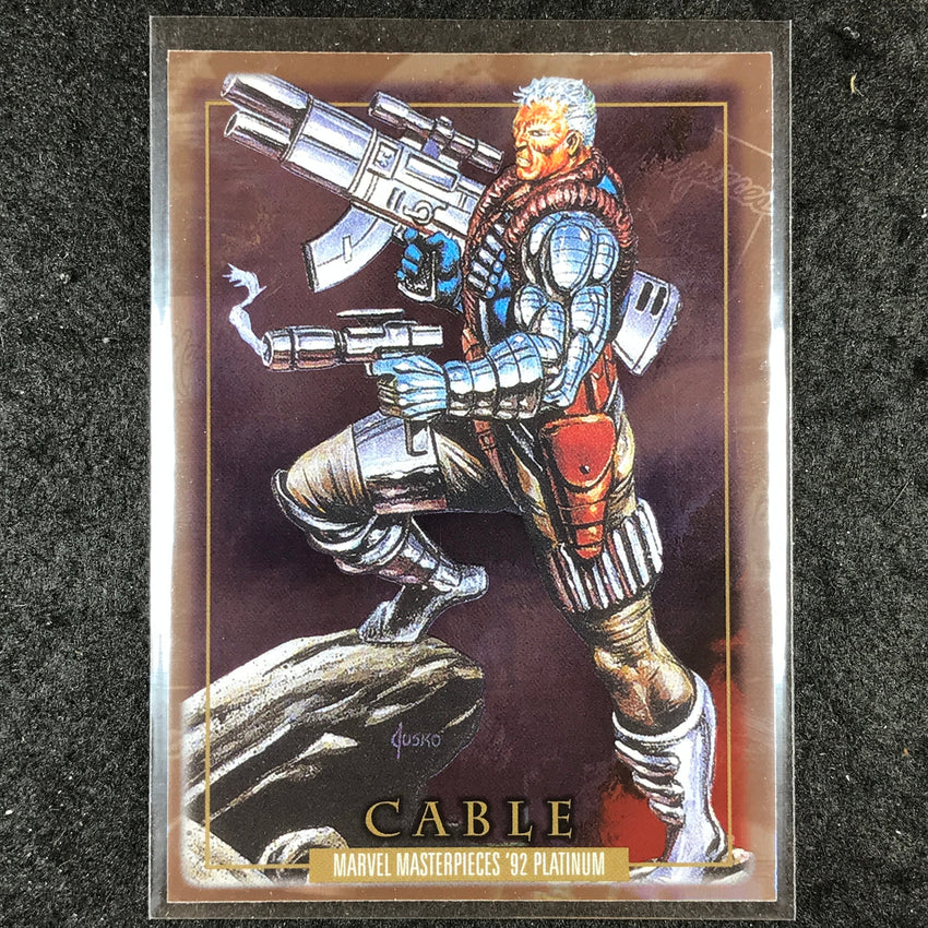 2024 Marvel Masterpieces '92 Platinum CABLE Base Holofoil #18