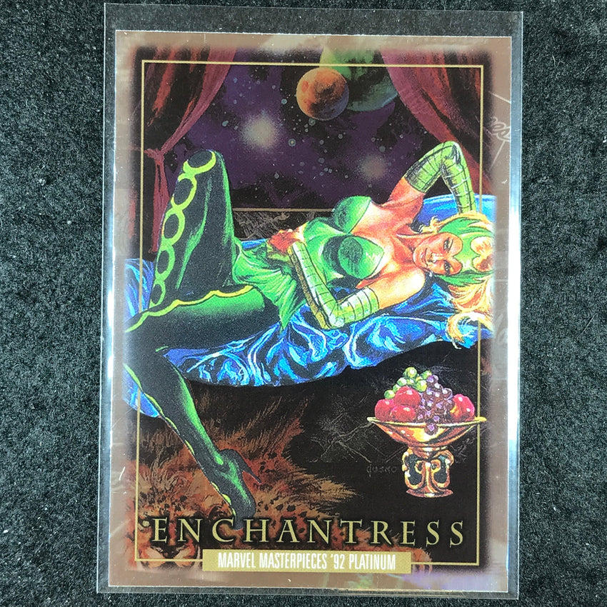 2024 Marvel Masterpieces '92 Platinum ENCHANTRESS Base Holofoil #21