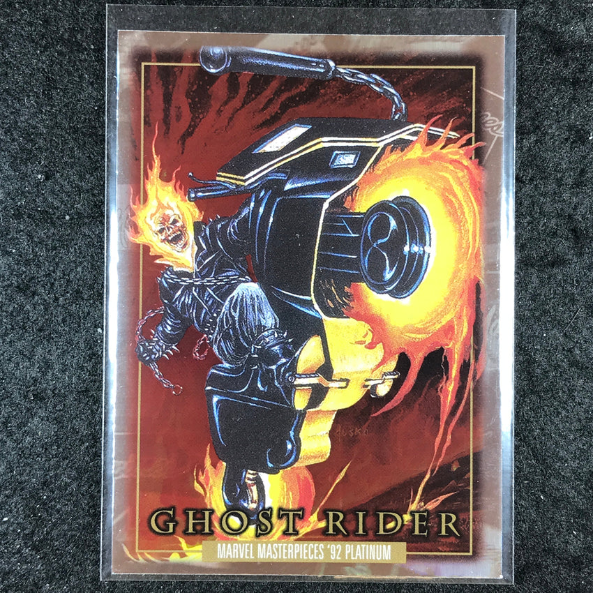 2024 Marvel Masterpieces '92 Platinum GHOST RIDER Base Holofoil #37