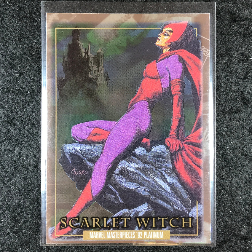 2024 Marvel Masterpieces '92 Platinum SCARLET WITCH Base Holofoil #47
