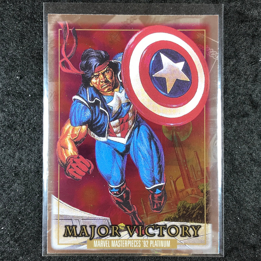 2024 Marvel Masterpieces '92 Platinum MAJOR VICTORY Base Holofoil #48