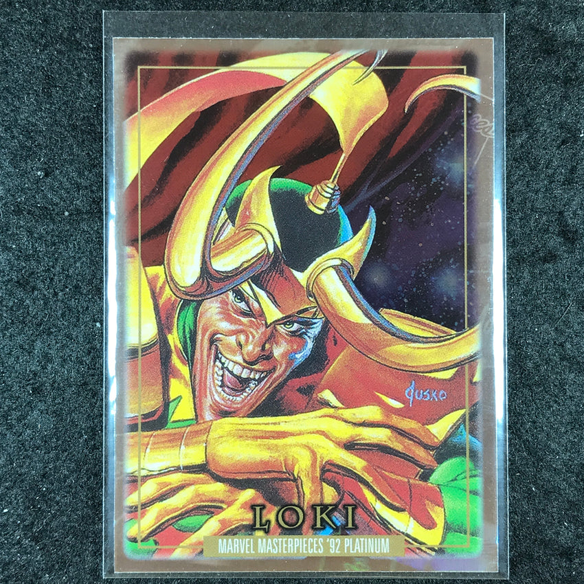 2024 Marvel Masterpieces '92 Platinum LOKI Base Holofoil #50