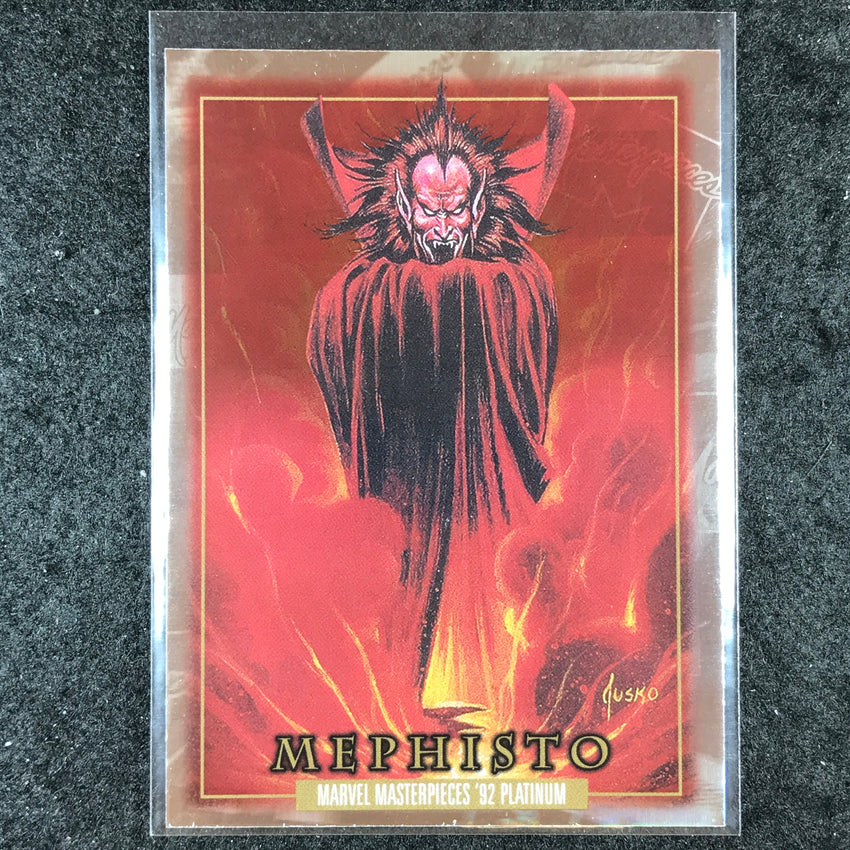 2024 Marvel Masterpieces '92 Platinum MEPHISTO Base Holofoil #54