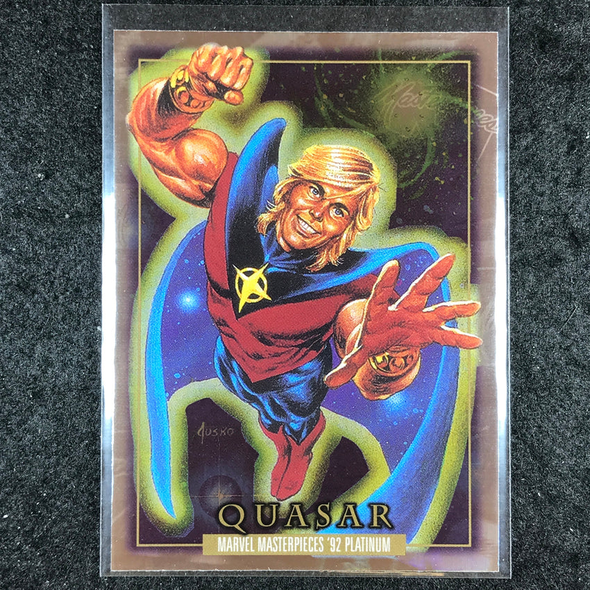 2024 Marvel Masterpieces '92 Platinum QUASAR Base Holofoil #72