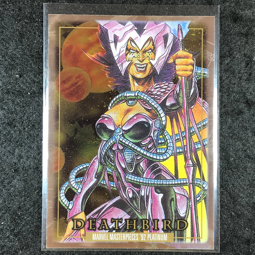 2024 Marvel Masterpieces '92 Platinum DEATHBIRD Base Holofoil #73