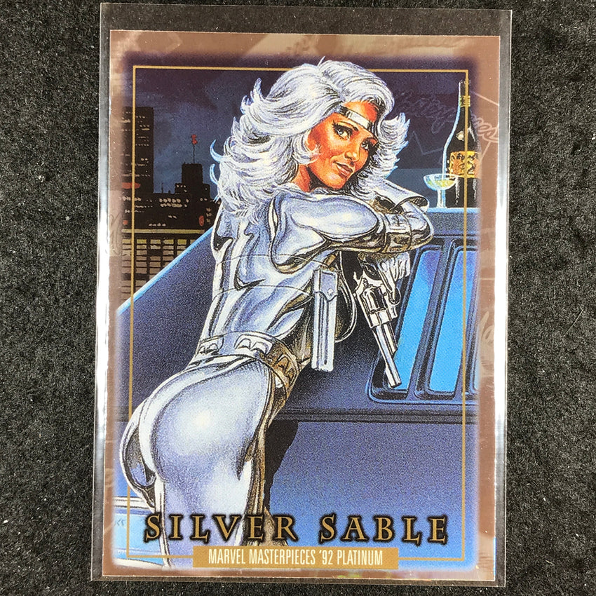 2024 Marvel Masterpieces '92 Platinum SILVER SABLE Base Holofoil #81