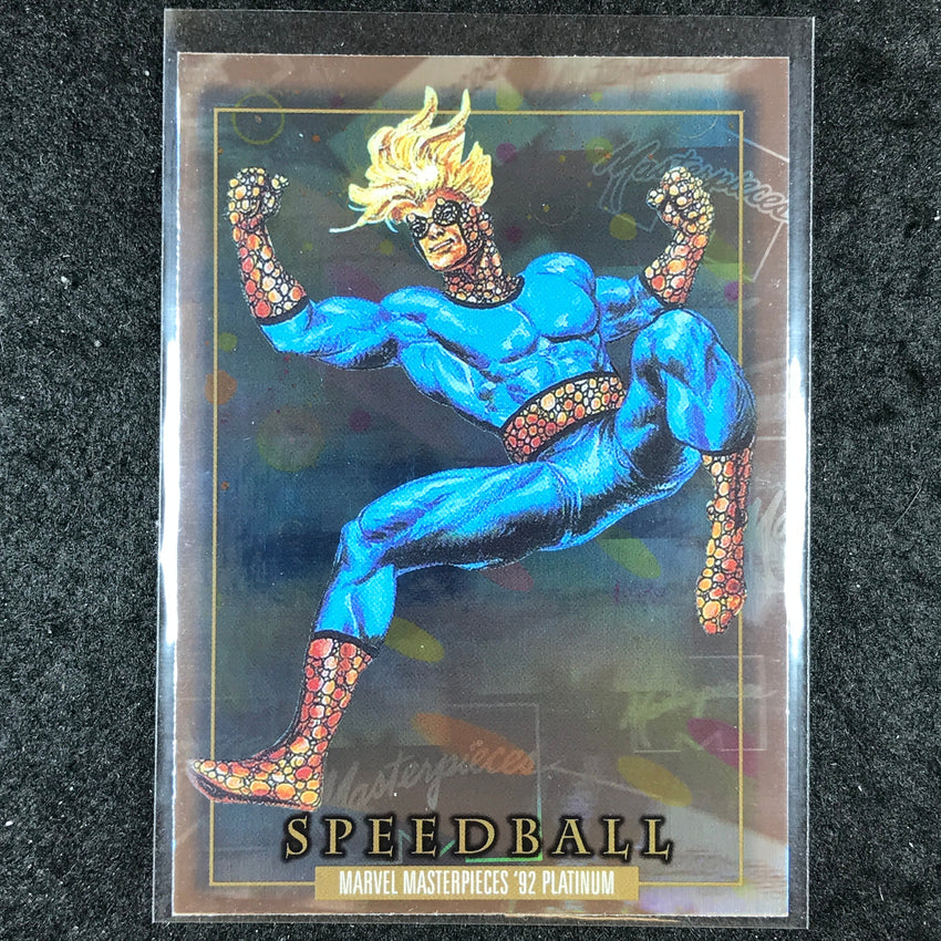 2024 Marvel Masterpieces '92 Platinum SPEEDBALL Base Holofoil #88