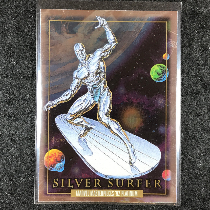 2024 Marvel Masterpieces '92 Platinum SILVER SURFER Base Holofoil #90