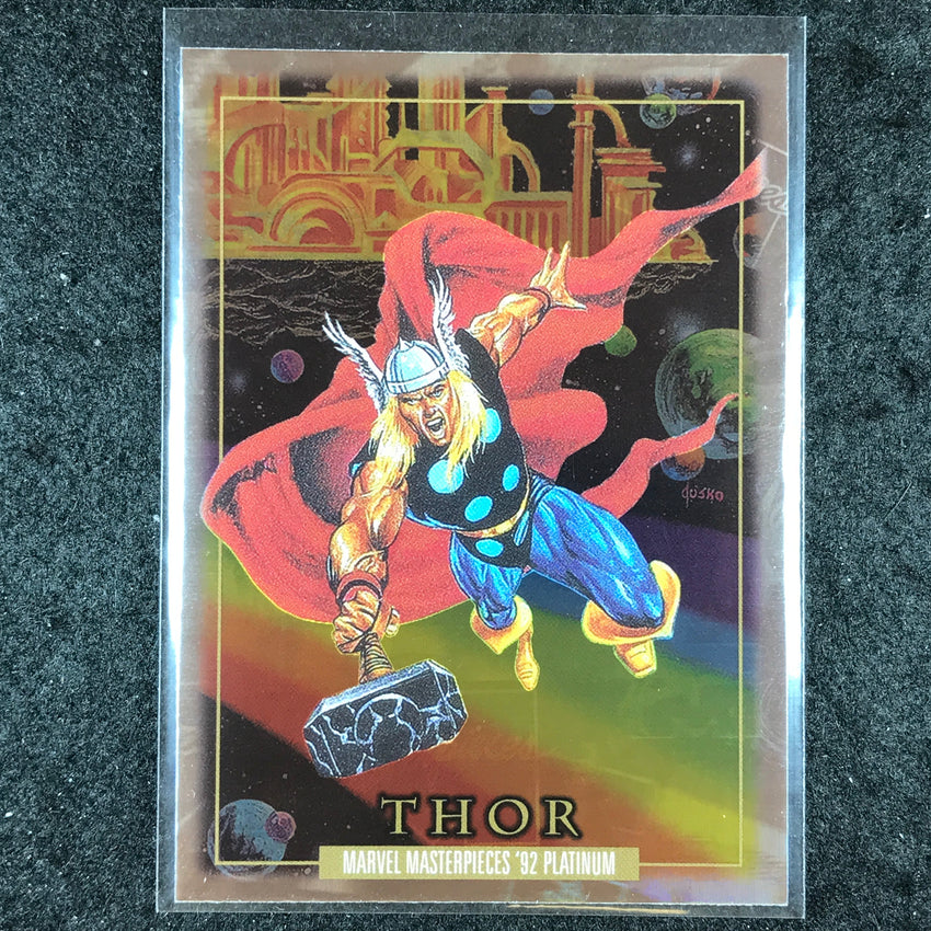 2024 Marvel Masterpieces '92 Platinum THOR Base Holofoil #92