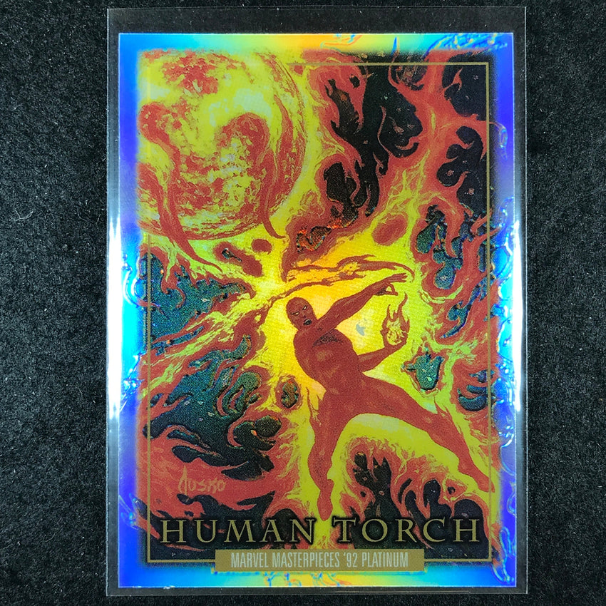 2024 Marvel Masterpieces '92 Platinum HUMAN TORCH Base Rainbow #31