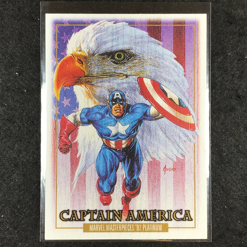 2024 Marvel Masterpieces '92 Platinum CAPTAIN AMERICA Base Wood #16