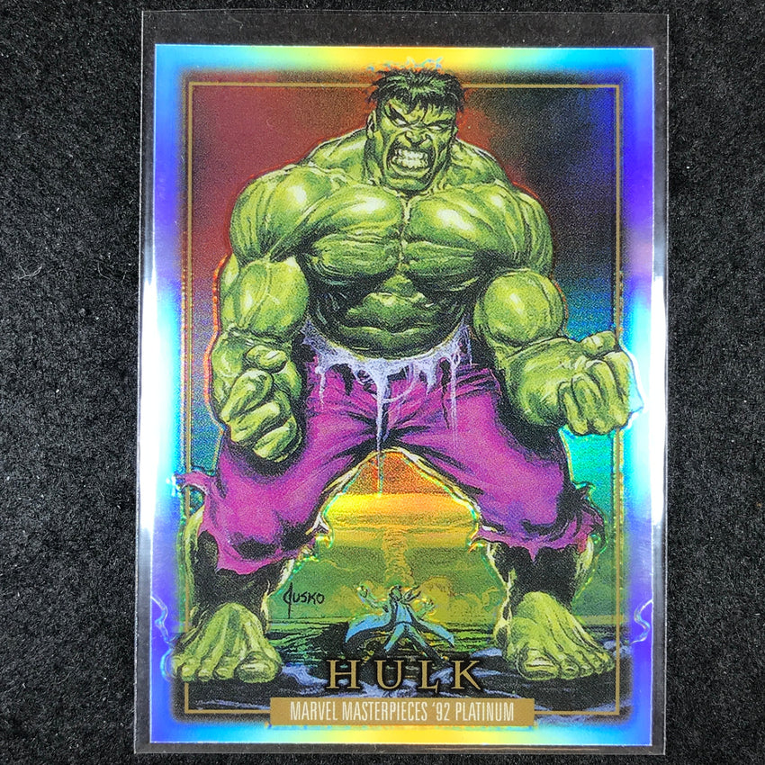 2024 Marvel Masterpieces '92 Platinum HULK Base Rainbow #32