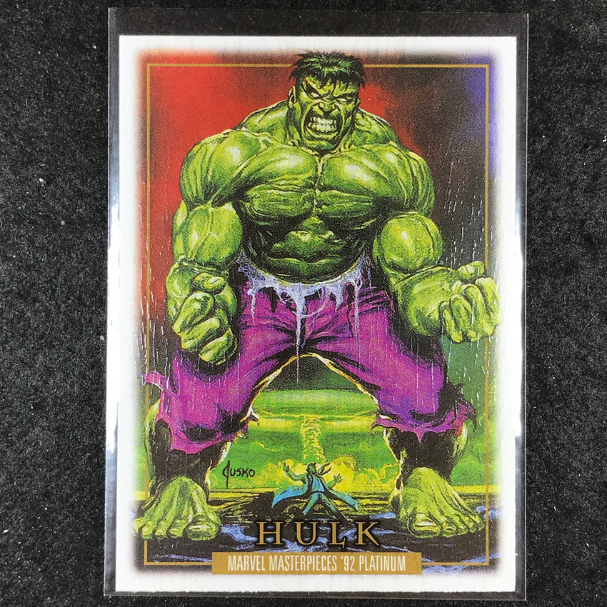2024 Marvel Masterpieces '92 Platinum HULK Base Wood #32