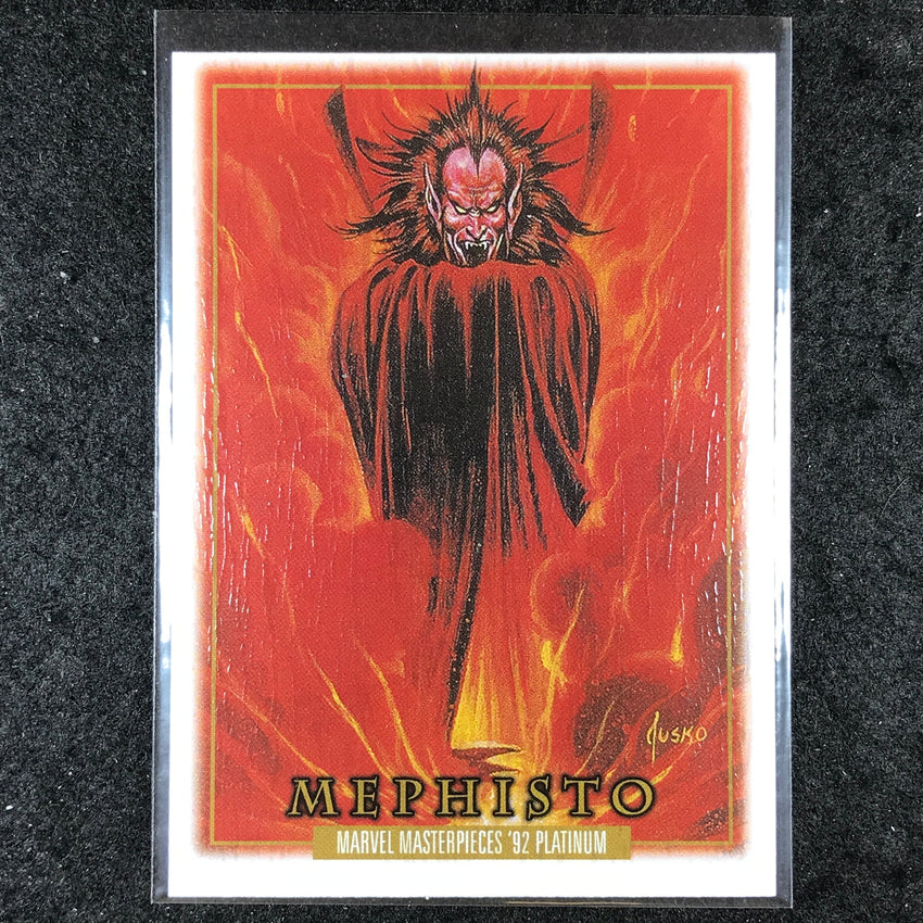 2024 Marvel Masterpieces '92 Platinum MEPHISTO Base Wood #54