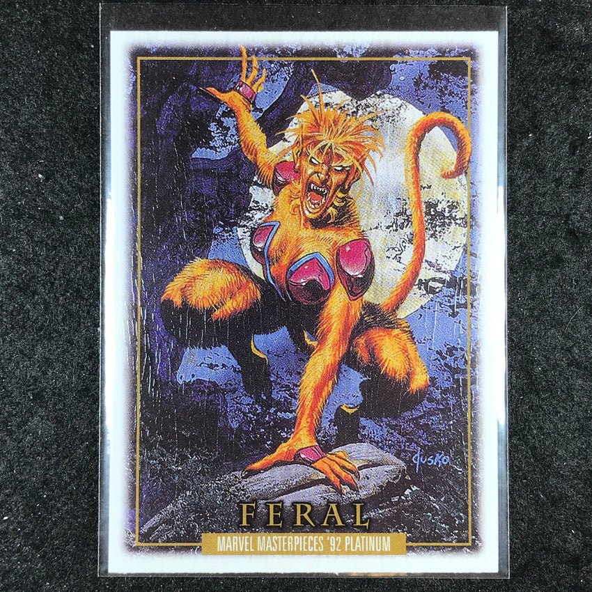 2024 Marvel Masterpieces '92 Platinum FERAL Base Wood #55