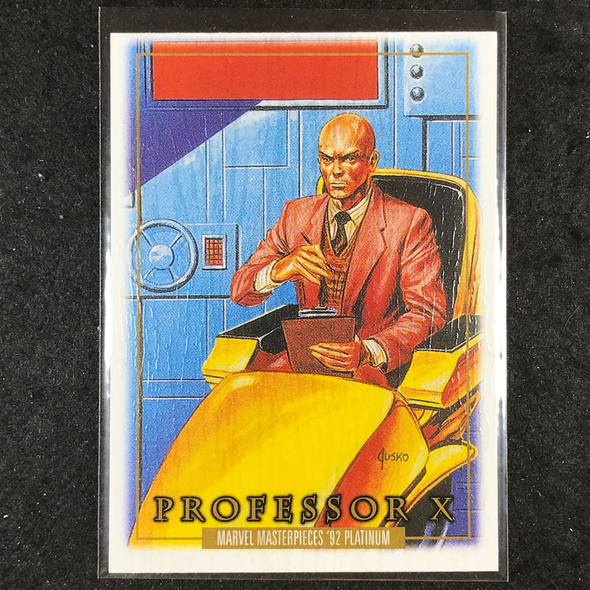 2024 Marvel Masterpieces '92 Platinum PROFESSOR X Base Wood #66