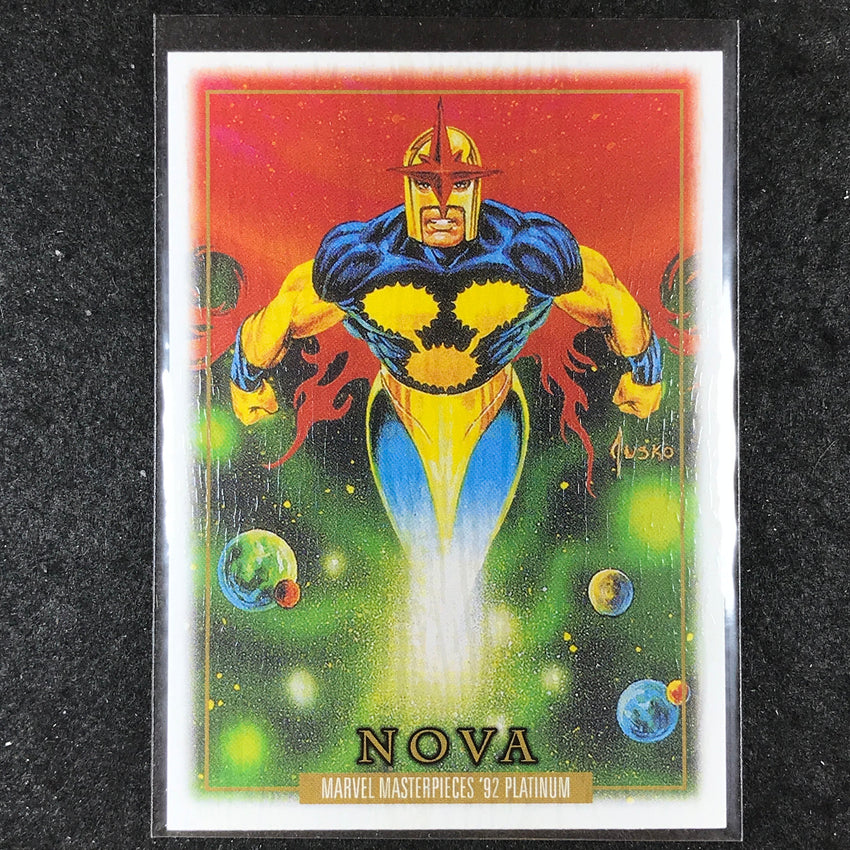 2024 Marvel Masterpieces '92 Platinum NOVA Base Wood #68
