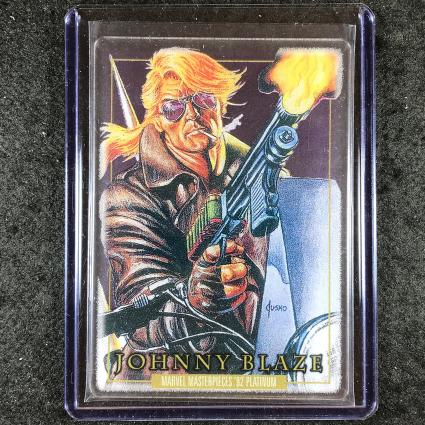 2024 Marvel Masterpieces '92 Platinum JOHNNY BLAZE Base Plexi #2