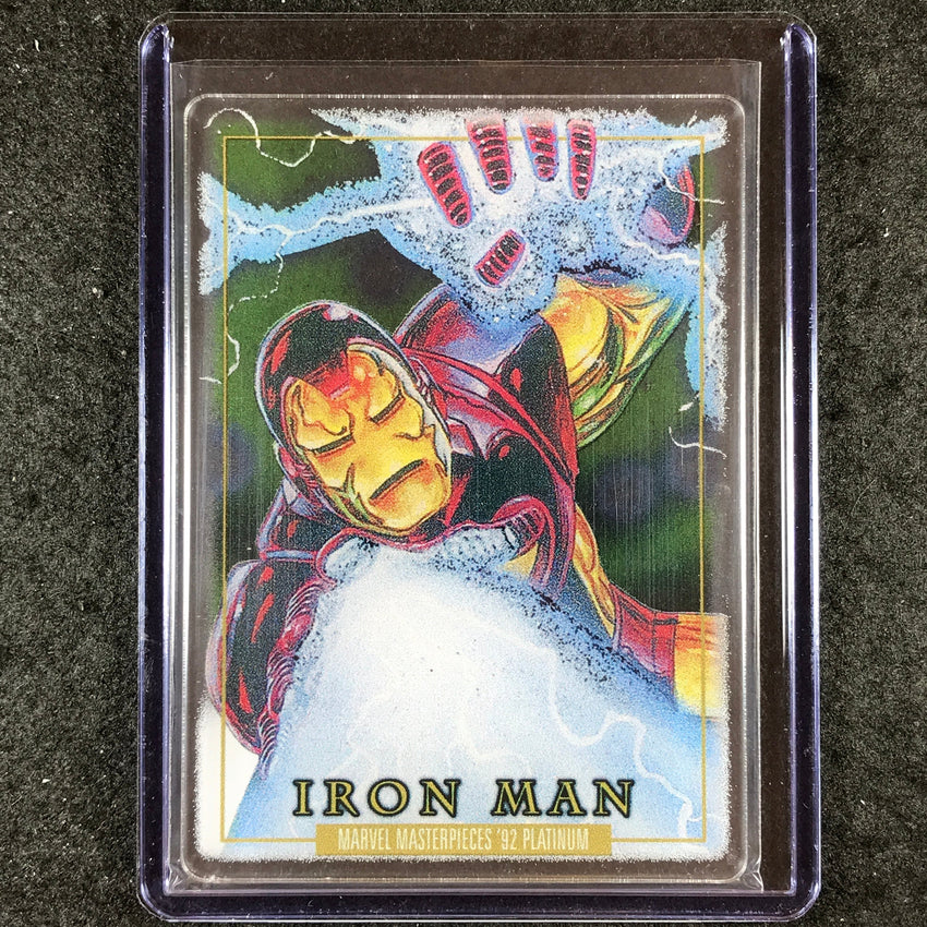 2024 Marvel Masterpieces '92 Platinum IRON MAN Base Plexi #38