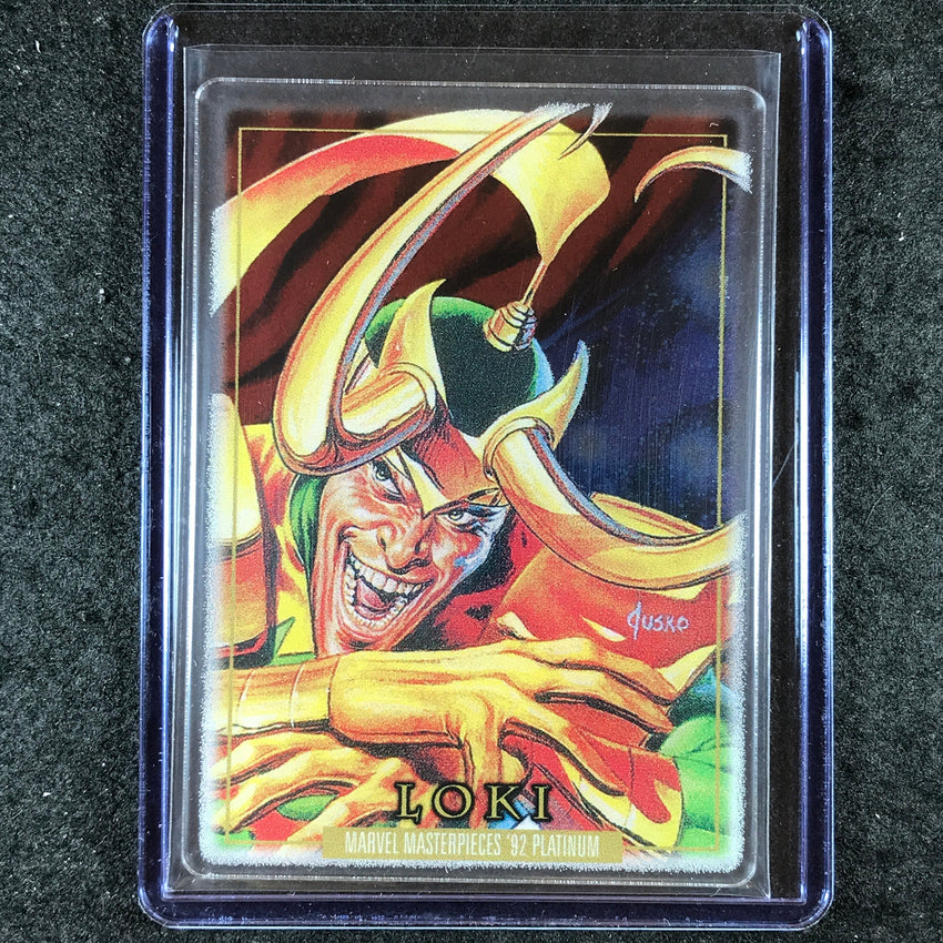 2024 Marvel Masterpieces '92 Platinum LOKI Base Plexi #50
