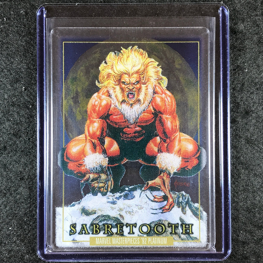 2024 Marvel Masterpieces '92 Platinum SABRETOOTH Base Plexi #78