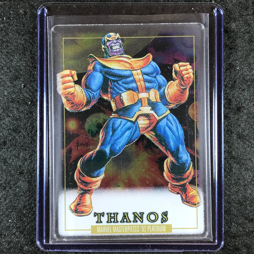 2024 Marvel Masterpieces '92 Platinum THANOS Base Plexi #83