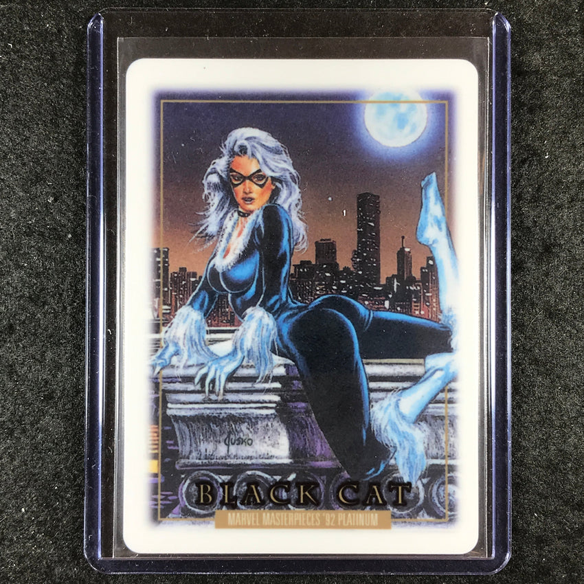 2024 Marvel Masterpieces '92 Platinum BLACK CAT Base Metallurgy #5